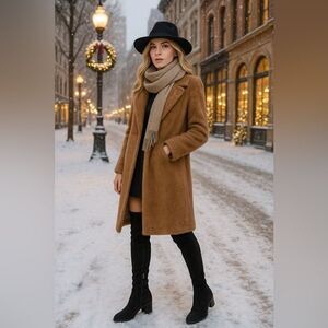 Rag and Bone thigh high black suede side zip over 2” block heel EUC 37.5…